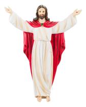 Imagem Enfeite De Pendurar Parede Jesus Ressuscitado - 28cm