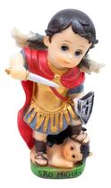 Imagem Enfeite Resina Arcanjo São Miguel Infantil - 13cm Imagem Enfeite Resina Arcanjo São Miguel Infantil - 13cm