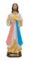 Imagem Enfeite Resina Jesus Cristo Misericordioso 15 Cm