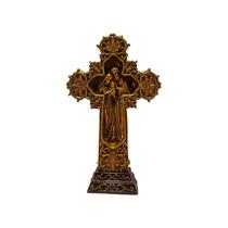 Imagem escultura cruz de mesa sagrada familía 30 cm gesso Imagem escultura cruz de mesa sagrada familía 30 cm gesso