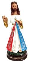 Imagem Escultura Jesus Misericordioso 15 cm Resina Imagem Escultura Jesus Misericordioso 15 cm Resina