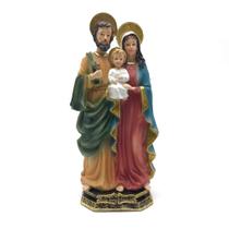 Imagem escultura resina santos sagrada familia 22 cm