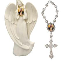 Imagem Estatua Coração de Maria Decoração Casa Capelinha Cantinho de oração Catolica Proteçao em Viagens