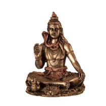 Imagem Estátua de Shiva Deus Hindu Sentado em Resina Estatueta - Indra Shop
