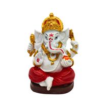 Imagem Estátua Deus Hindu Ganesha Elefante Colorido Resina - Loja Mistica