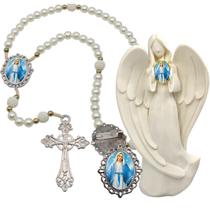 Imagem Estatua Nossa Senhora das Graças Com Terço de Luxo e Broche Resinado Decoração Casa Capelinha Cantinho de oraç Imagem Estatua Nossa Senhora das Graças Com Terço de Luxo e Broche Resinado Decoração Casa Capelinha Cantinho de oraç