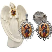 Imagem Estatua Nossa Senhora Desatadora Nos Com Relicario Metal Broche Resinado Decoração Casa Capelinha Cantinho de or