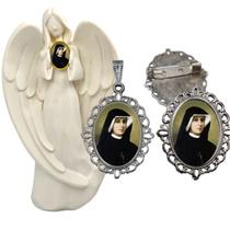Imagem Estatua Santa Faustina Com Relicario Metal Broche Resinado Decoração Casa Capelinha Cantinho de oração Catolica Imagem Estatua Santa Faustina Com Relicario Metal Broche Resinado Decoração Casa Capelinha Cantinho de oração Catolica