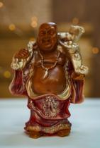 Imagem Estatueta Buda Tradicional 18cm Resina Alta Qualidade - Acaryart