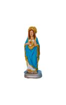 Imagem Estatueta Imaculada Sagrado Coração Maria 15cm Resina Imagem Estatueta Imaculada Sagrado Coração Maria 15cm Resina