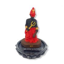 Imagem Exu base Cinza Incensário Resina 12 cm