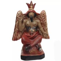 Imagem Exu Belzebu 25 Cm Escultura Gesso Resinado Umbanda Candomblé