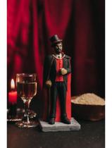 Imagem Exu Cartola Preto E Verm. Escultura Resina Estatua 16 cm Imagem Exu Cartola Preto E Verm. Escultura Resina Estatua 16 cm