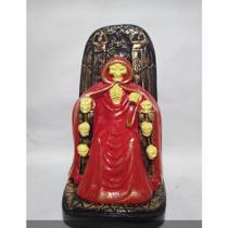 Imagem Exu Caveira das Almas Trono Escultura Gesso Estatua 20 Cm