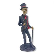 Imagem Exu Caveira Preto e Vermelho Escultura Resina 27 Cm