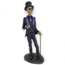 Imagem Exu Caveira Roxo Estátua Escultura Resina 27 Cm