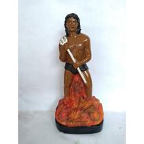 Imagem Exu Do Fogo Escultura Estatua Gesso 20 Cm