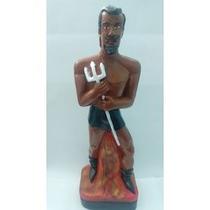 Imagem Exu Lucifer Escultura Gesso Estatua 20 Cm