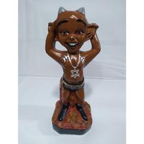 Imagem Exu Mirim Brasinha Escultura Estatua Gesso 25 Cm