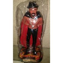 Imagem Exu Veludo Com Cartola Escultura Gesso Estatua 20 Cm