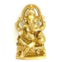 Imagem Ganesh com Arco Escultura Resina 14 cm Imagem Ganesh com Arco Escultura Resina 14 cm