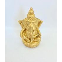 Imagem Ganesh Meditando Escultura Resina 07 cm Imagem Ganesh Meditando Escultura Resina 07 cm