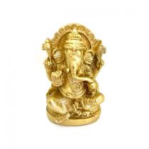 Imagem Ganesh Trono Escultura Resina Estátua 09 cm Imagem Ganesh Trono Escultura Resina Estátua 09 cm