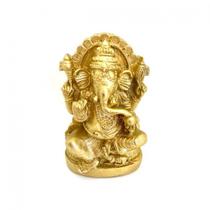 Imagem Ganesh Trono Escultura Resina Estátua 09 cm Imagem Ganesh Trono Escultura Resina Estátua 09 cm