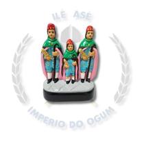 Imagem gesso cosme e damião e doum - 20cm Imagem gesso cosme e damião e doum - 20cm