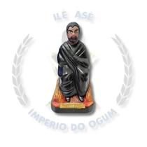 Imagem gesso exu 20cm - capa preta (sentado)