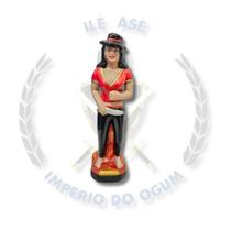 Imagem gesso p.g 20cm - maria navalha (preto c/verm)