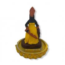 Imagem Iansã Amarela Incensário Resina Estátua 12 cm