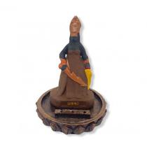 Imagem Iansã Marrom Incensário Resina Estátua 12 cm