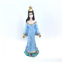 Imagem Iemanja Azul Escultura Resina Estátua 07 cm