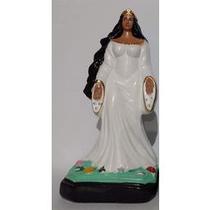 Imagem Iemanja Branca Mod 02 Escultura Gesso Estatua 20 Cm