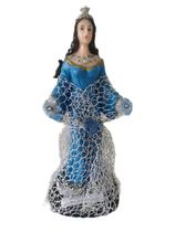 Imagem Iemanjá com oração 16cm Resina