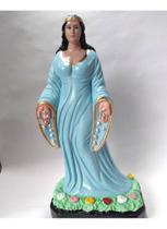 Imagem Iemanja Escultura Gesso Estatua 20 Cm
