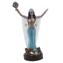 Imagem Iemanjá Luxo Vestido ul Resina 30 Cm Imagem Iemanjá Luxo Vestido ul Resina 30 Cm