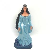 Imagem Iemanja Manto Claro Escultura Resina 20 cm