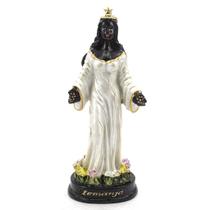 Imagem Iemanjá Preta Vestido Branco Resina 15 cm Imagem Iemanjá Preta Vestido Branco Resina 15 cm