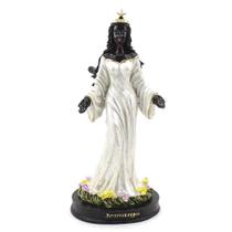 Imagem Iemanjá Preta Vestido Branco Resina 20 Cm Imagem Iemanjá Preta Vestido Branco Resina 20 Cm