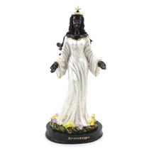 Imagem Iemanjá Preta Vestido Branco Resina 20 Cm Imagem Iemanjá Preta Vestido Branco Resina 20 Cm