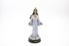 Imagem Iemanjá Vestido Branco Gesso 15 cm Imagem Iemanjá Vestido Branco Gesso 15 cm