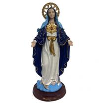 Imagem Imaculada Sagrado Coração de Maria 30 cm em Resina