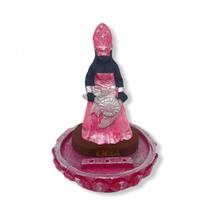 Imagem Incensário 3 Varetas Obá Rosa Em Resina 12 Cm Imagem Incensário 3 Varetas Obá Rosa Em Resina 12 Cm