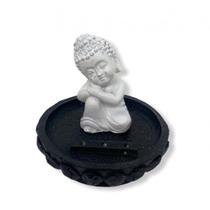 Imagem Incensário Buda Sonhador Escultura Resina 07 Cm