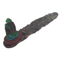 Imagem Incensário Régua Ossaim Verde Em Resina 24 Cm Imagem Incensário Régua Ossaim Verde Em Resina 24 Cm