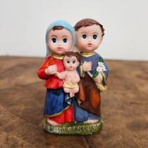 Imagem Infantil da Sagrada Família em Resina - 8 cm - Lojinha Uai