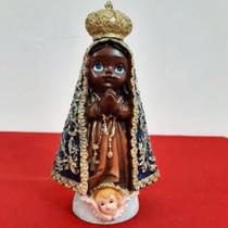 Imagem Infantil de Nossa Senhora Aparecida de Resina - 15 cm