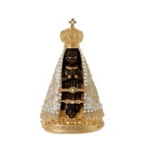 Imagem Infantil de Nossa Senhora Aparecida em Resina com Pérolas 15cm Imagem Infantil de Nossa Senhora Aparecida em Resina com Pérolas 15cm